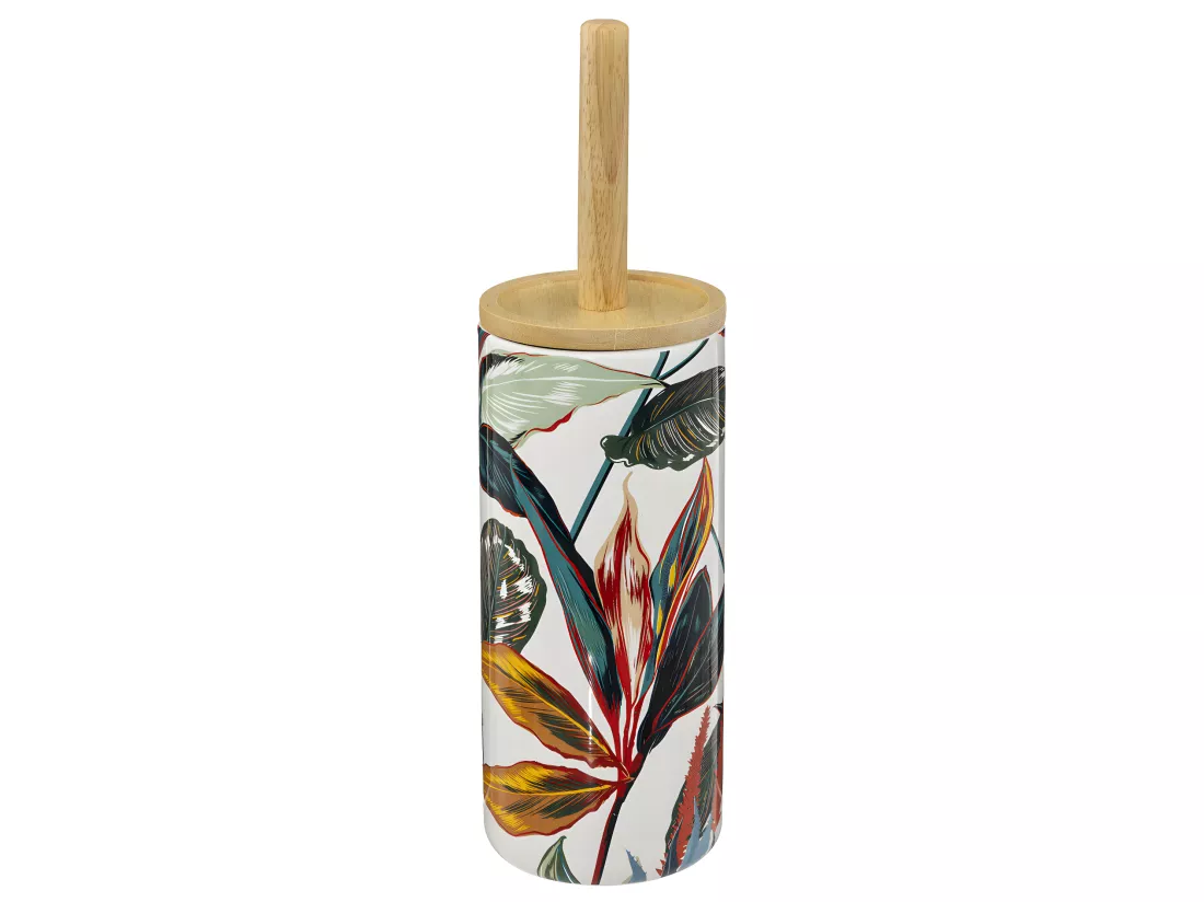 Brosse WC avec support en céramique déco Palawan