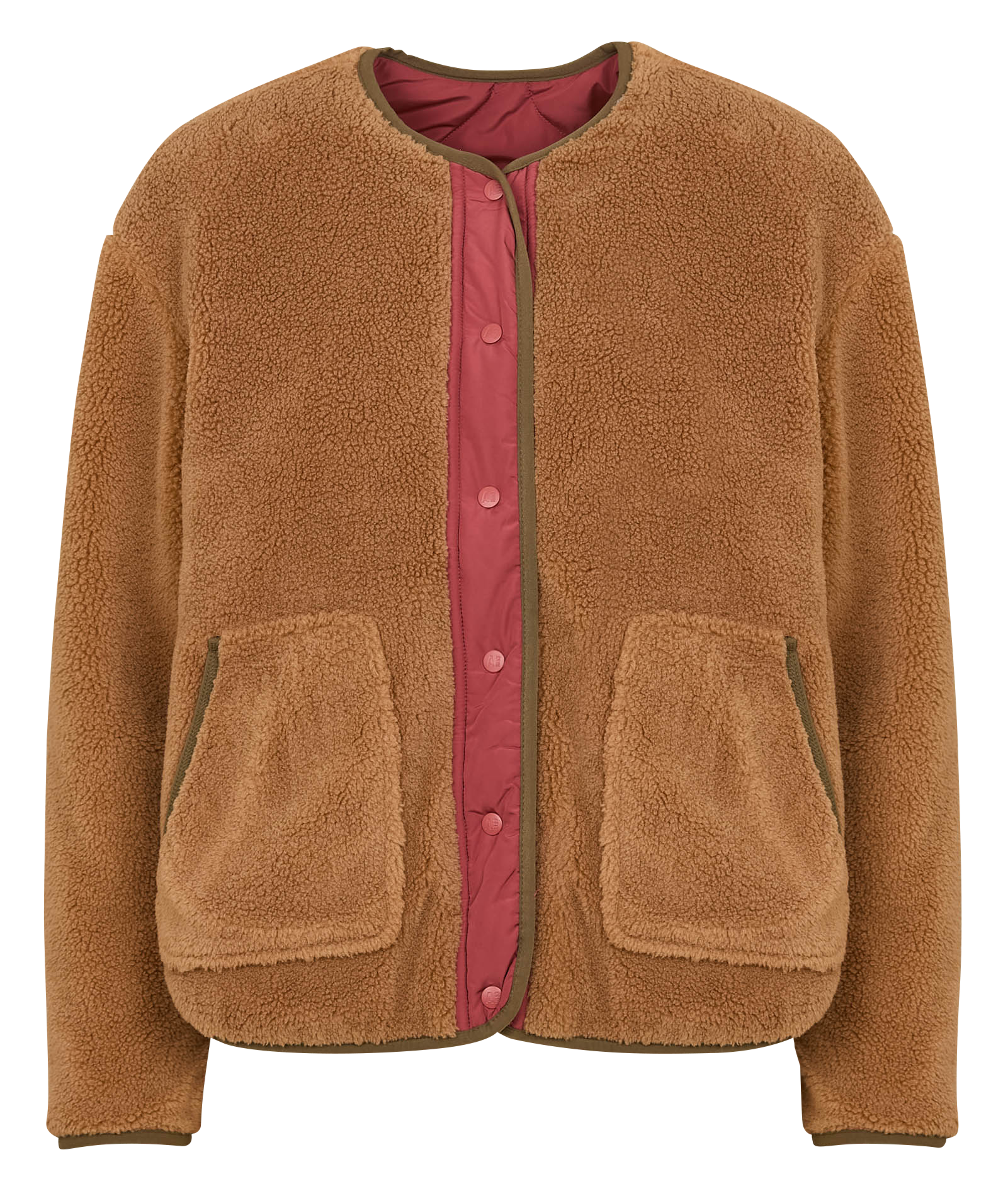 Veste sherpa réversible| Rose