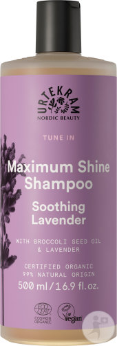 Urtekram Tune In Maximum Shine Shampoo Soothing Lavender Shampooing Lavande 500ml