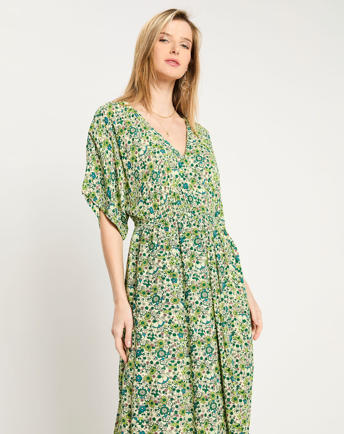 Scotch & Soda Robe longue Kimono verte