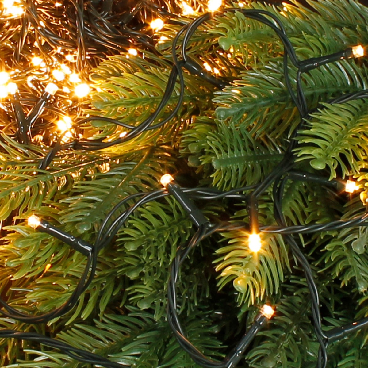 ECD Germany LED-lichtsnoer 24 m met 320 warmwitte LED's, netvoeding, IP44 waterdicht, binnen- en buitenverlichting, kerstverlichting, kerstboom, decoratieve tuinverlichting, kerstversiering