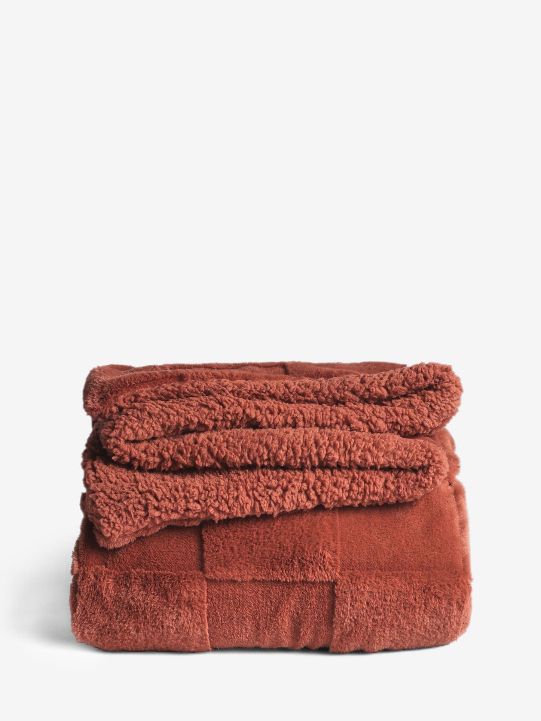 Jasper behaaglijke fleece omkeerbare bedloper met dambordmotief