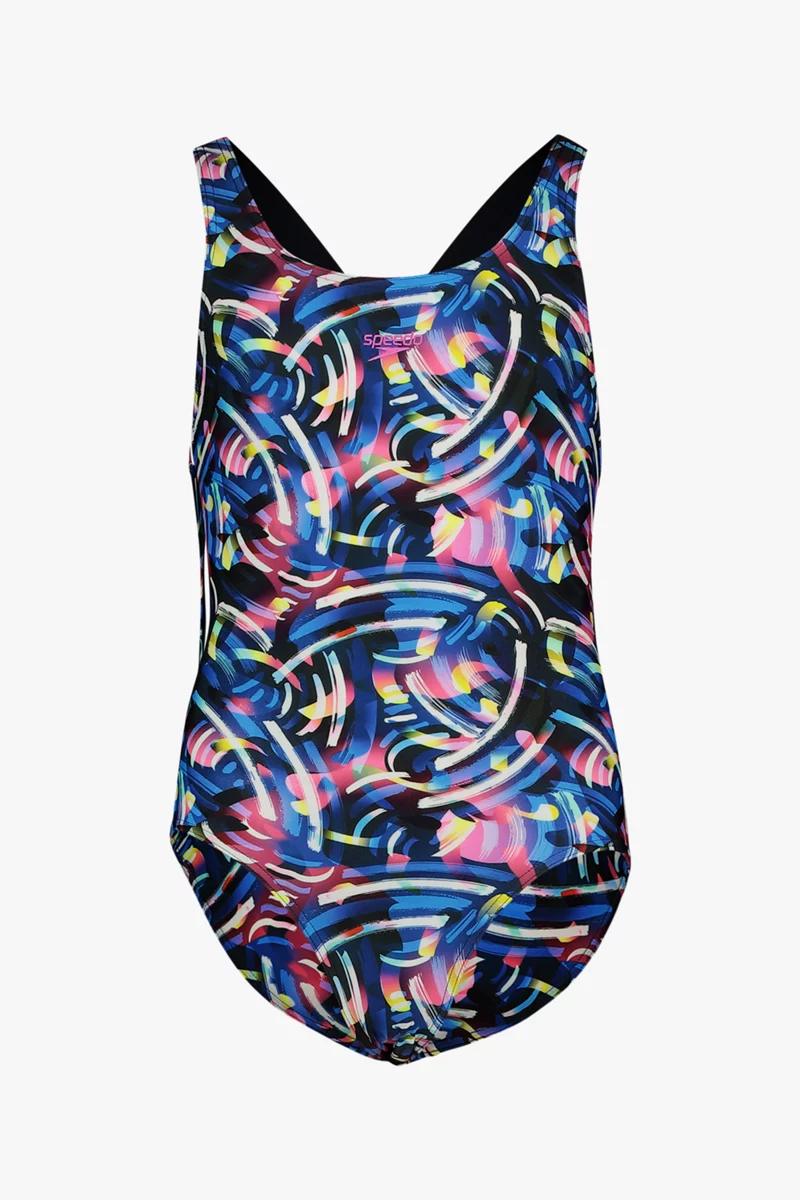 speedo Digital Allover Leaderback Mädchen Badeanzug