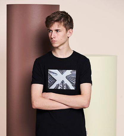 Hound T-shirt - Sort m. Foto