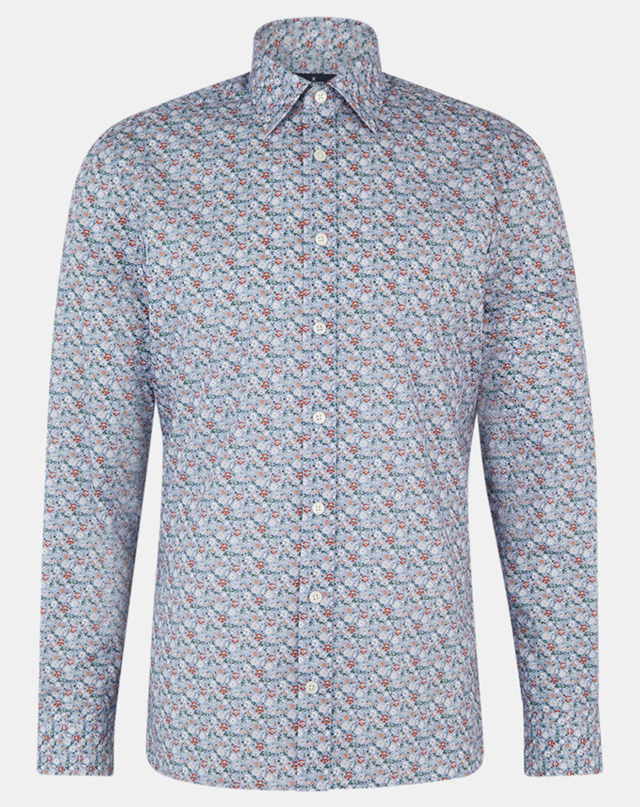 Hackett London Chemise Slim Fit à imprimé floral bleue
