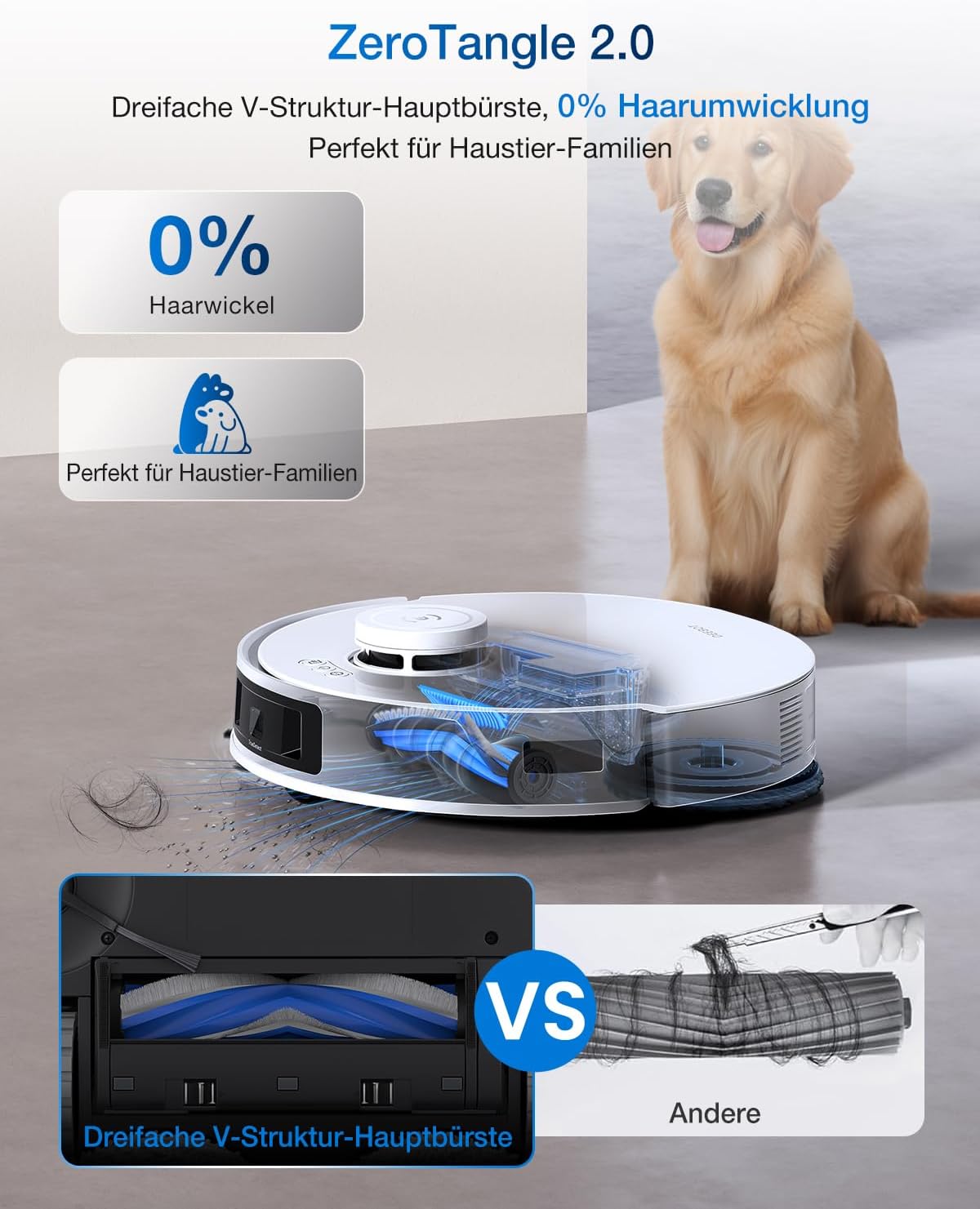 ECOVACS DEEBOT T30C Pro Omni GEN 2 Saugroboter mit Wischfunktion, 15400Pa Saugkraft, Auto-Entleerung, Heißlufttrocknung, 200min Laufzeit, Ideal für Tierhaare & Teppiche(T30C PRO Iteration)