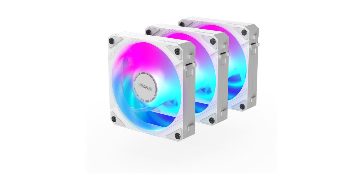 GIGABYTEAORUS EZ CHAIN FAN 120 RGB case fans  (Zwart, 3 stuks, 120 x 120 x 25 mm)