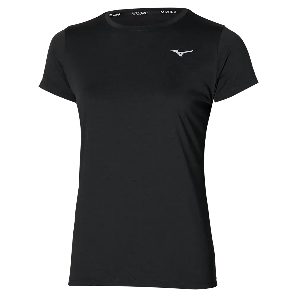 Mizuno Impulse Core Hardloopshirt Korte Mouwen Zwart Dames