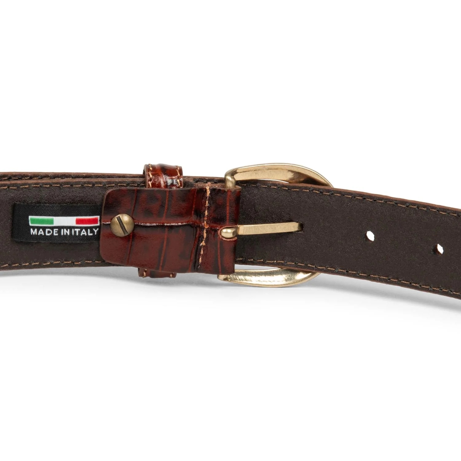 Ceinture Cuir Croco Femme-Ceinture