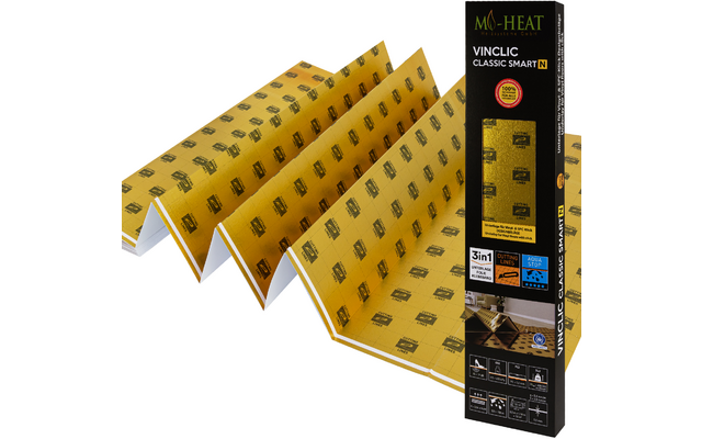 Mi-Heat Heizfilm Unterlage Dämmung mit Dampfsperre und Antirutsch-Oberfläche 530 x 118 x 0,15 cm