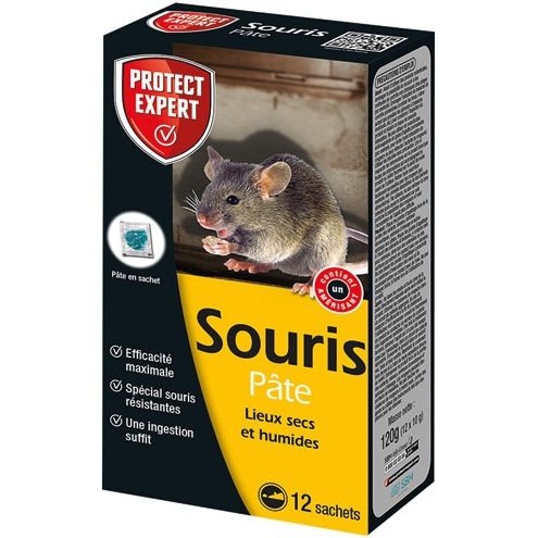 Appât pâte - souris - 120 g - 12 sachets de 10 g