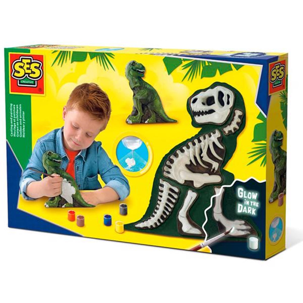 Køb SES Creative Støb og Mal T-Rex med Skelet