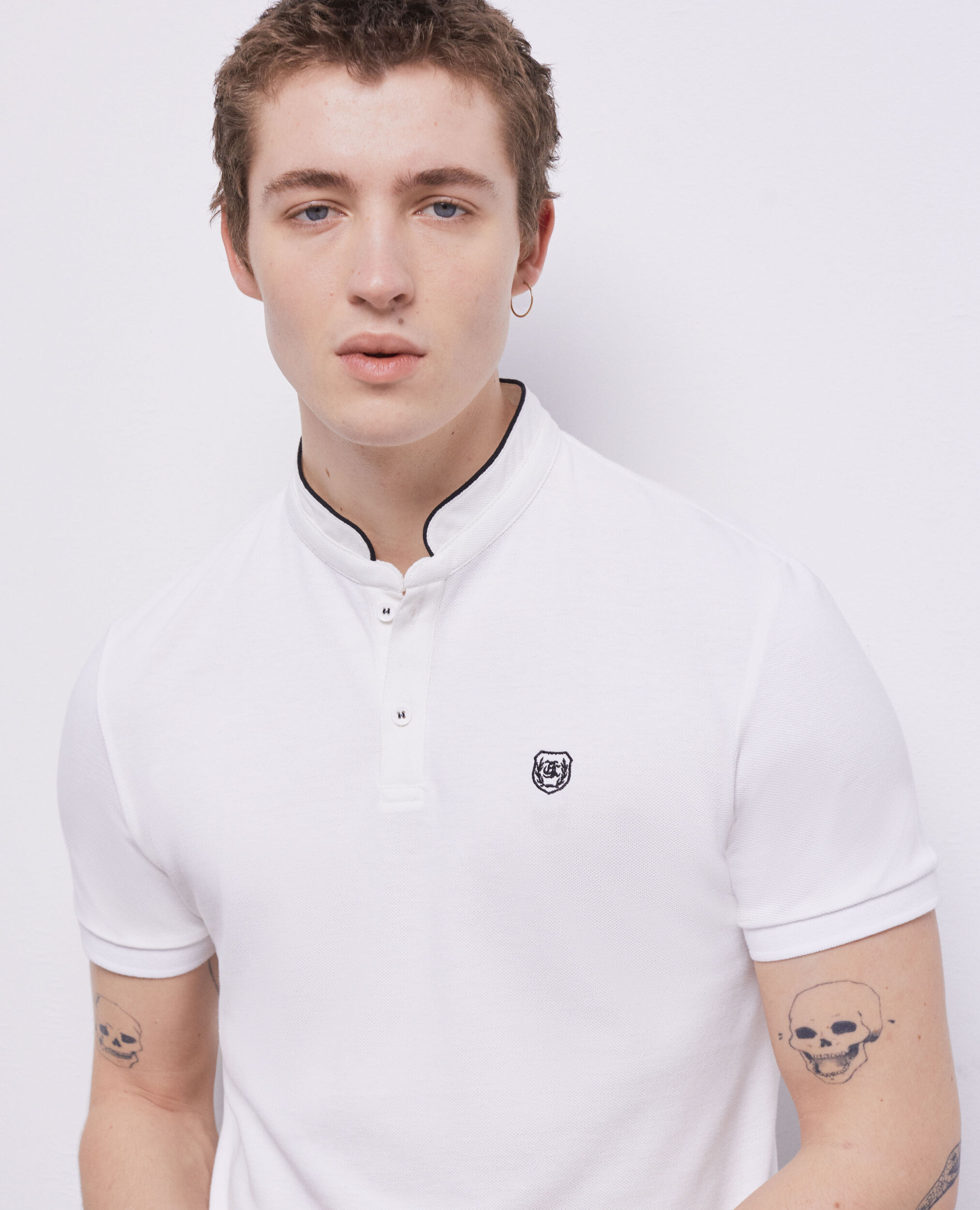 Polo col officier blanc