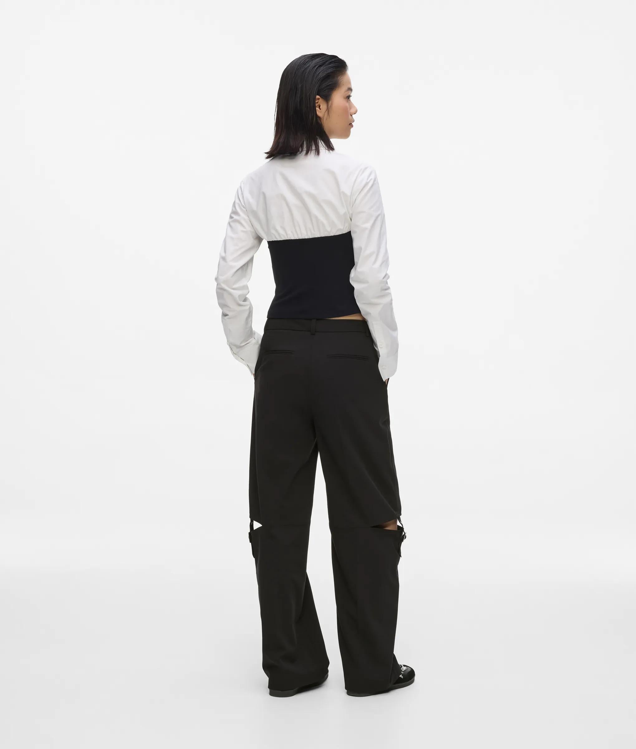 Geklede broek met gespdetail