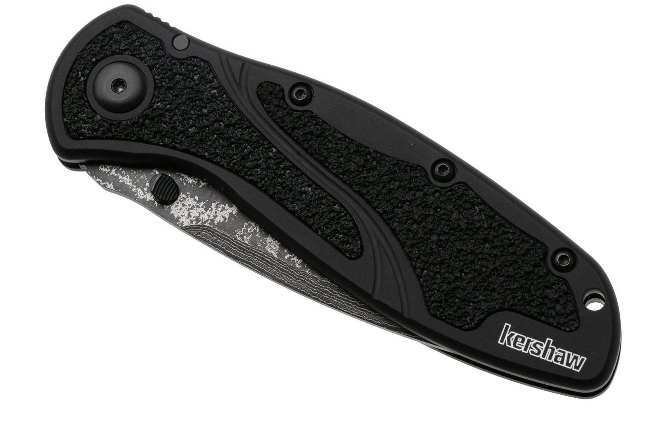 Kershaw Blur 1670BLKDAM, Damascus, Black Aluminum zakmes, Ken Onion design