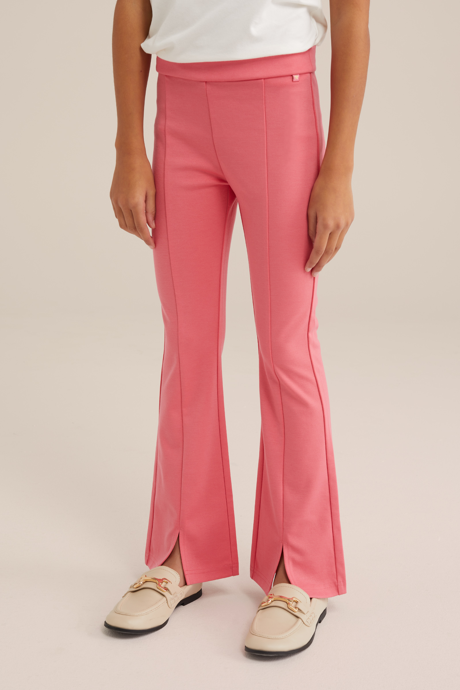 Meisjes flared legging WE Fashion Koraalroze