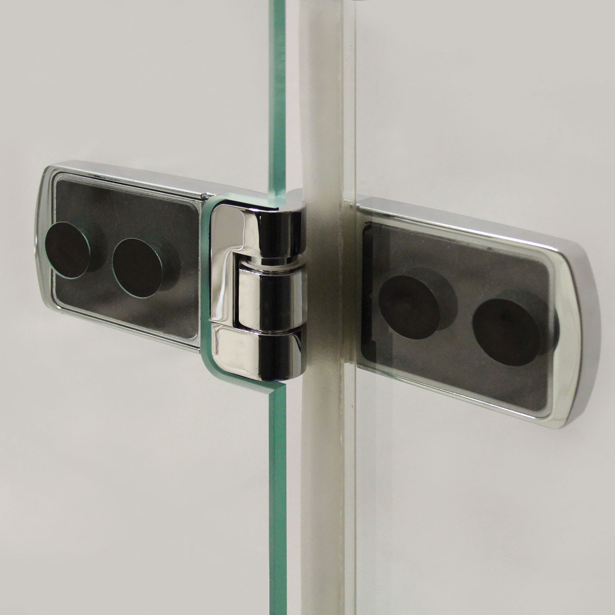Breuer Avanta Drehtür + Festteil (Anschlag links) für Seitenwand alu chromeffekt Klarglas 900 mm