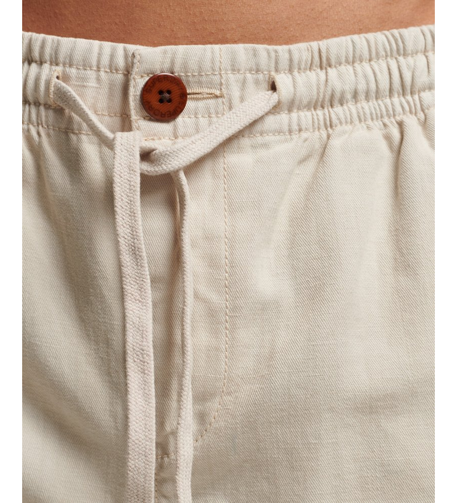 Shorts Superdry Vintage Bege com Estampa Sobreposta