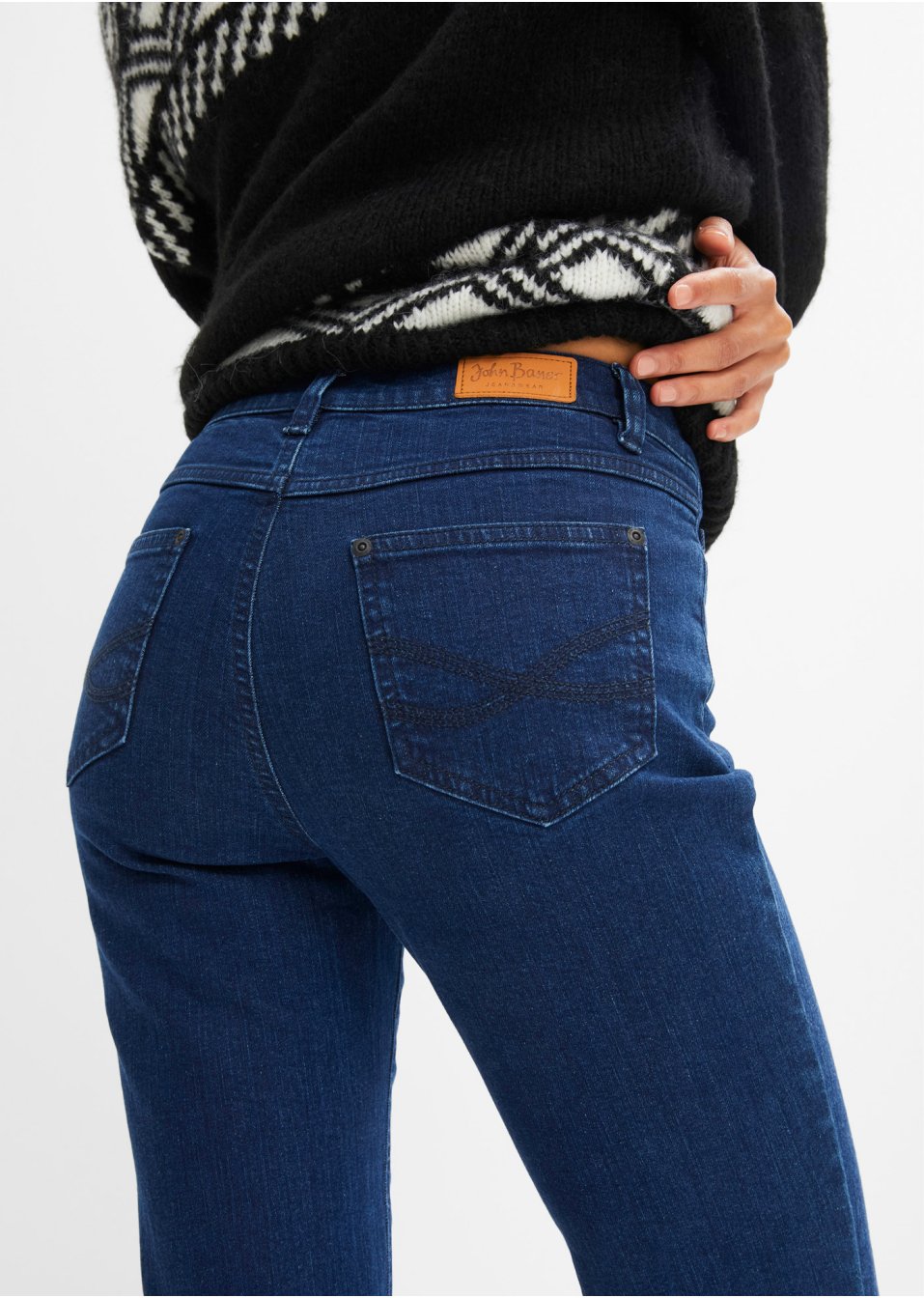 Jean extensible avec base à cru, Straight