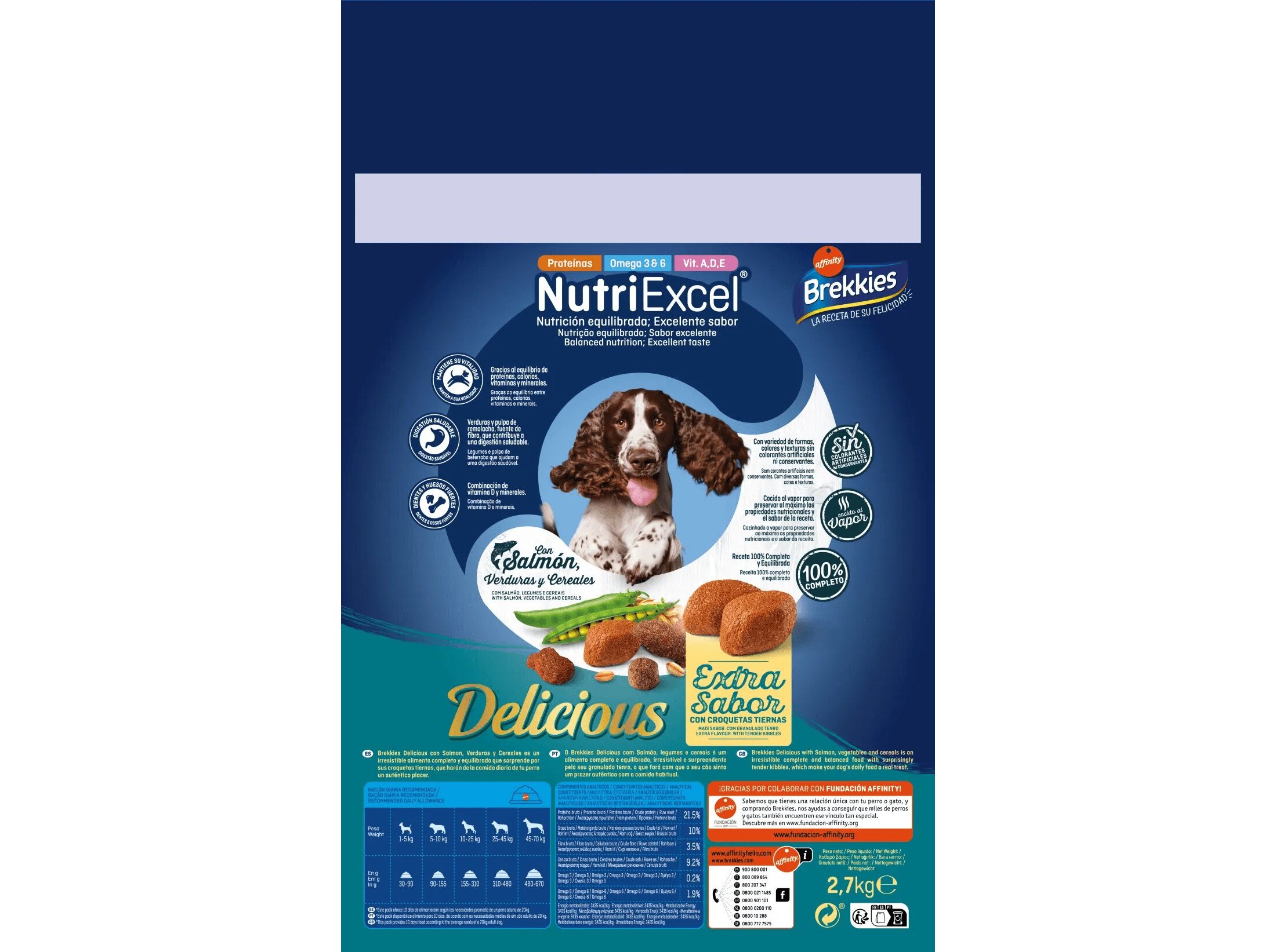RAÇÃO CÃO BREKKIES DELICIOUS SALMÃO 2.7KG