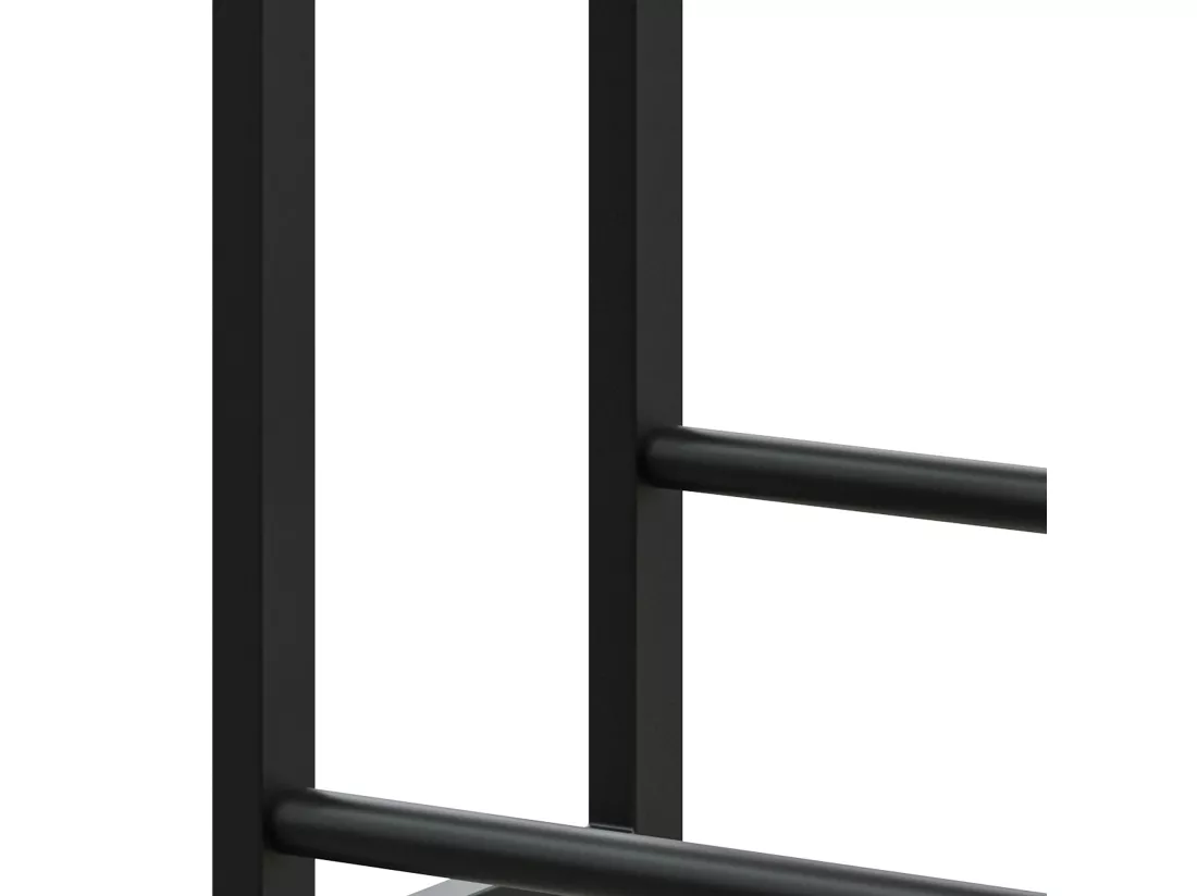 Support pour 4 caisses de Bouteilles YITAHOME - avec Roulettes - Noir - Étagère de Bouteilles - 75 x 90 x 32 cm