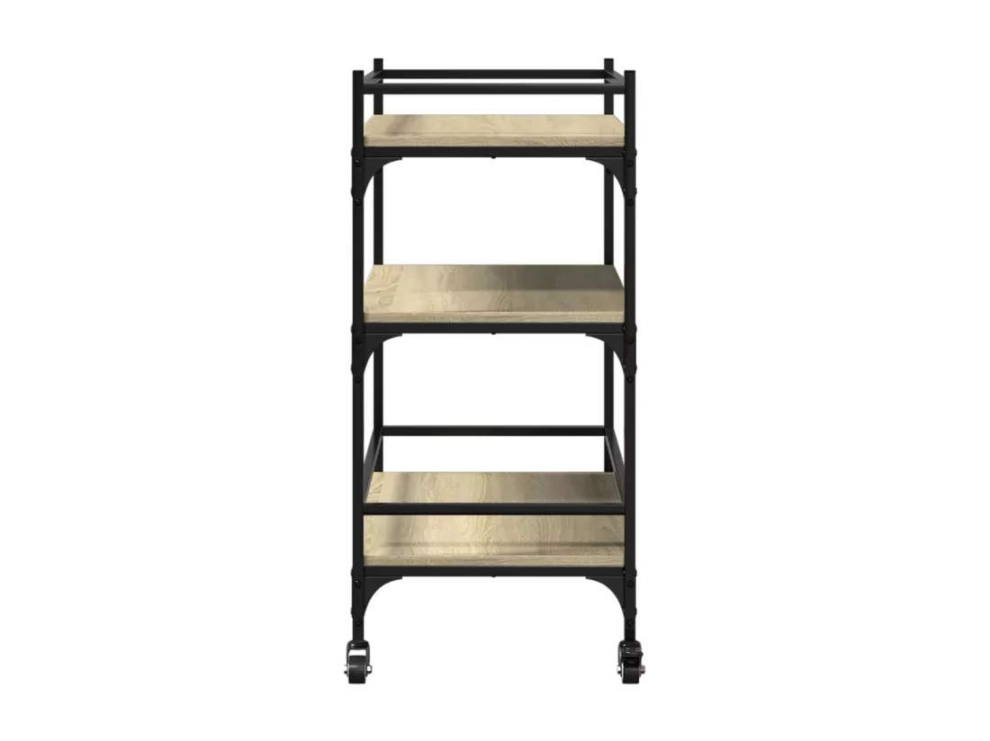 Chariot de cuisine chêne sonoma 65x40x86,5 cm bois d'ingénierie