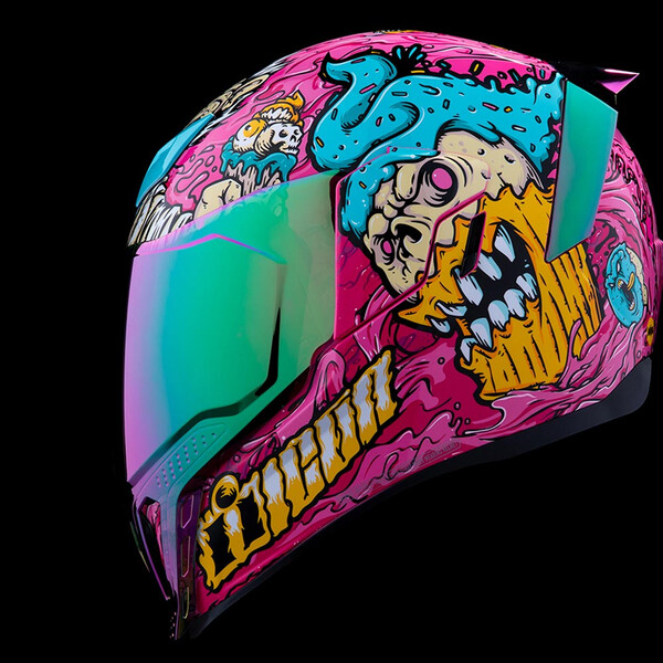 Icon - Casque Airflite MIPS® Snack Attack™ Rose / Beige / Bleu
