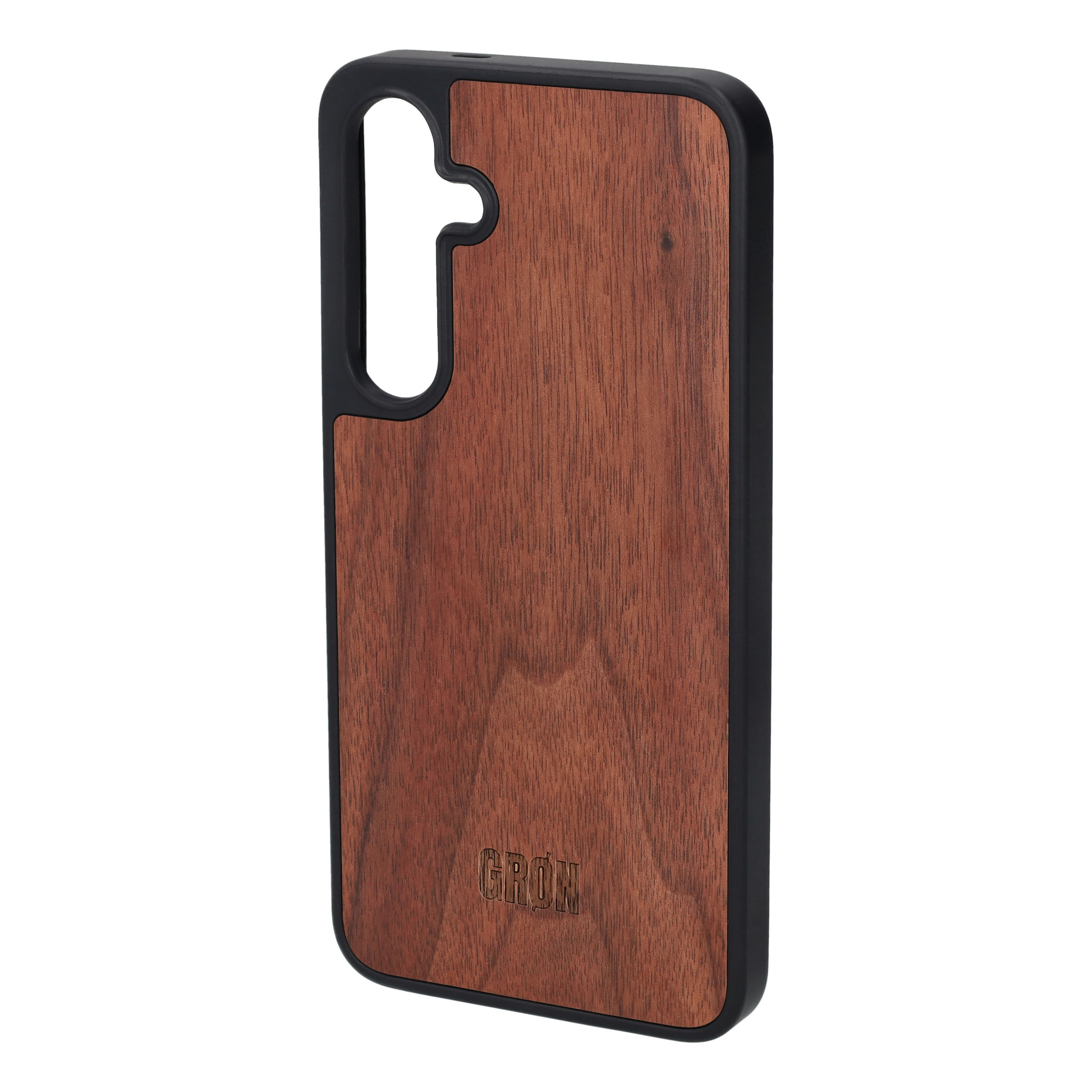 Samsung Galaxy S24  Plus Holz Handy Hülle MagSafe Bumper Case - Walnuss