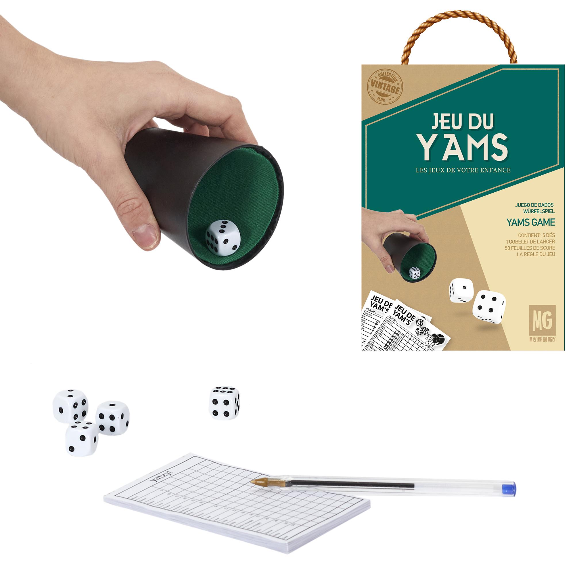 JEU YAMS DES GOBELET