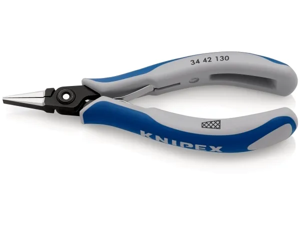 Knipex 34 42 130, Tryktænger, Stål, Blå, Grå, 130 mm, 61 g