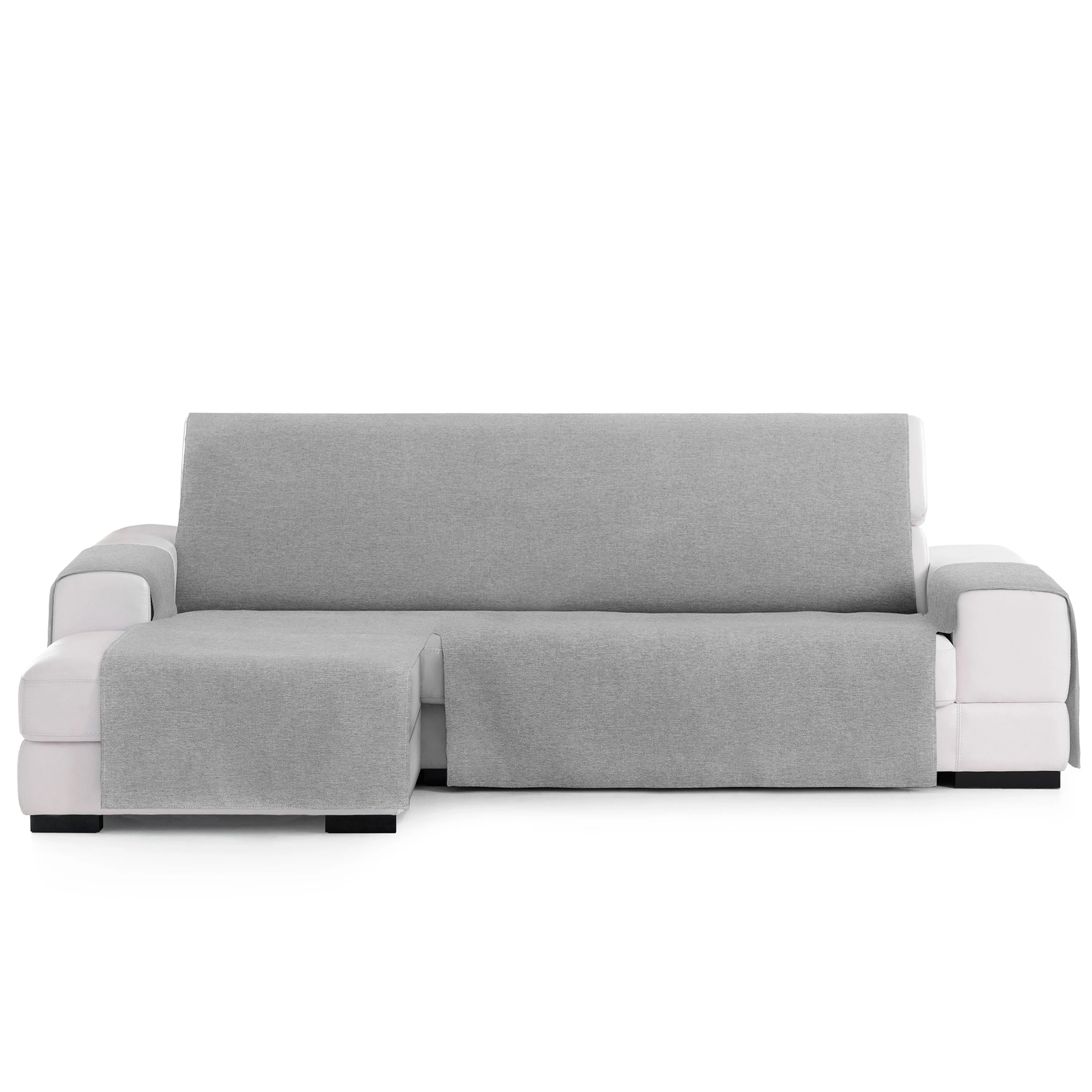Capa protetora Vipalia para chaise longue esquerda de 240 cm, cinza, modelo Brisa