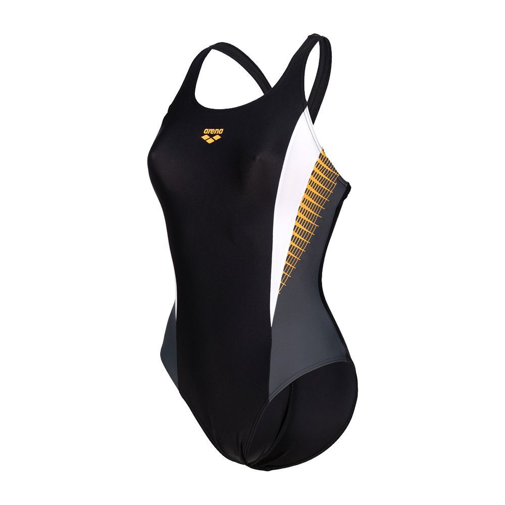 Arena THREEFOLD - Maillot de bain 1 pièce Femme black/asphalt/white
