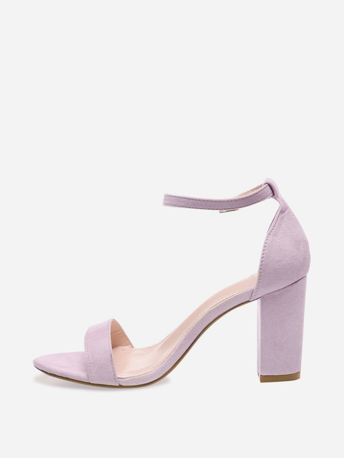 Sandales à brides et talon carré- Violet