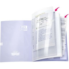 Cahier à pochettes DUO, 240 x 320 mm, seyès,pack de 4