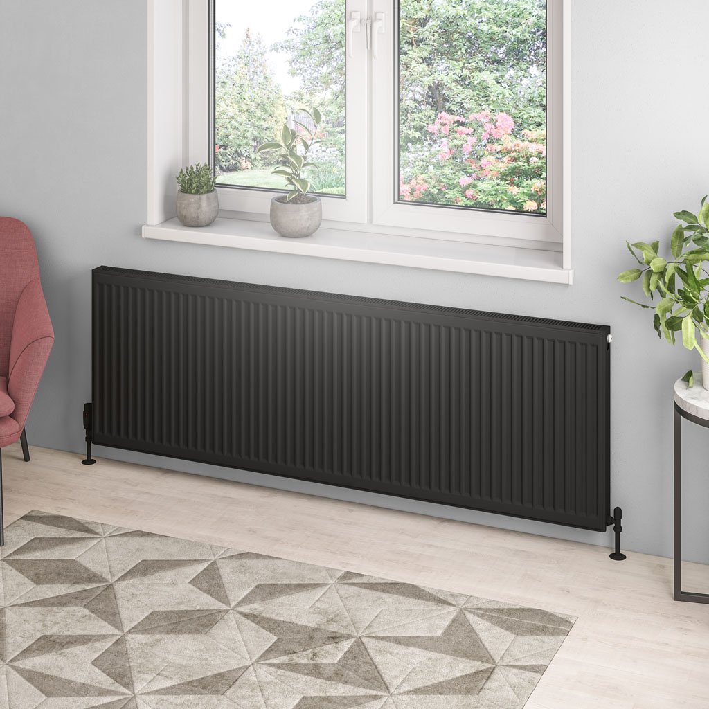 Eastbrook Type 21 paneelradiator 180x60cm 3034W zwart mat
