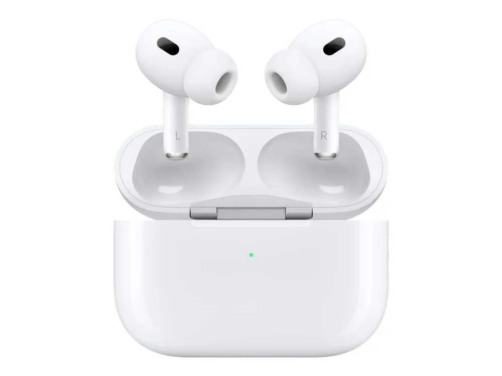 Apple | AirPods Pro - 2. Generation (2023) - Trådløse øretelefoner med mik. - aktiv støjdæmpning - hvid | Magsafe Charging Case (USB-C)