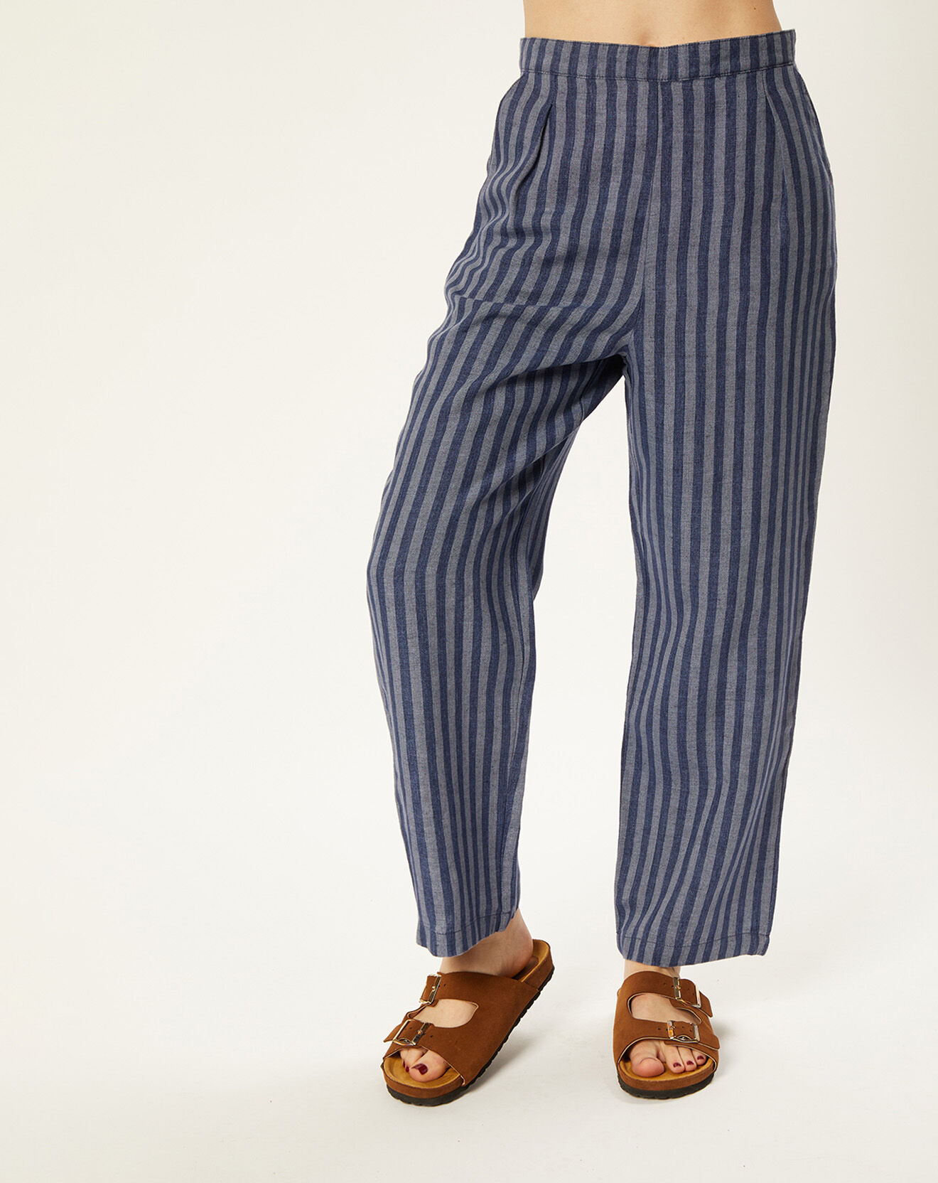 Harris Wilson Pantalon 100% Lin Cybelle indigo