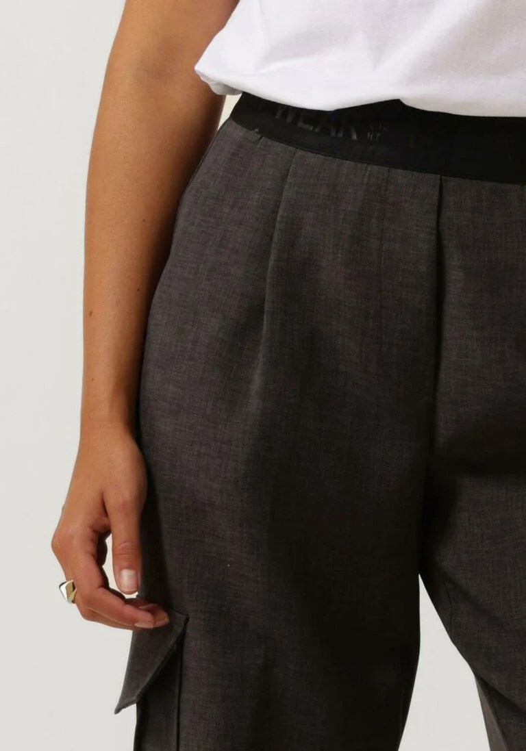 ACCESS antraciet access cargobroeken pleated cargo pants