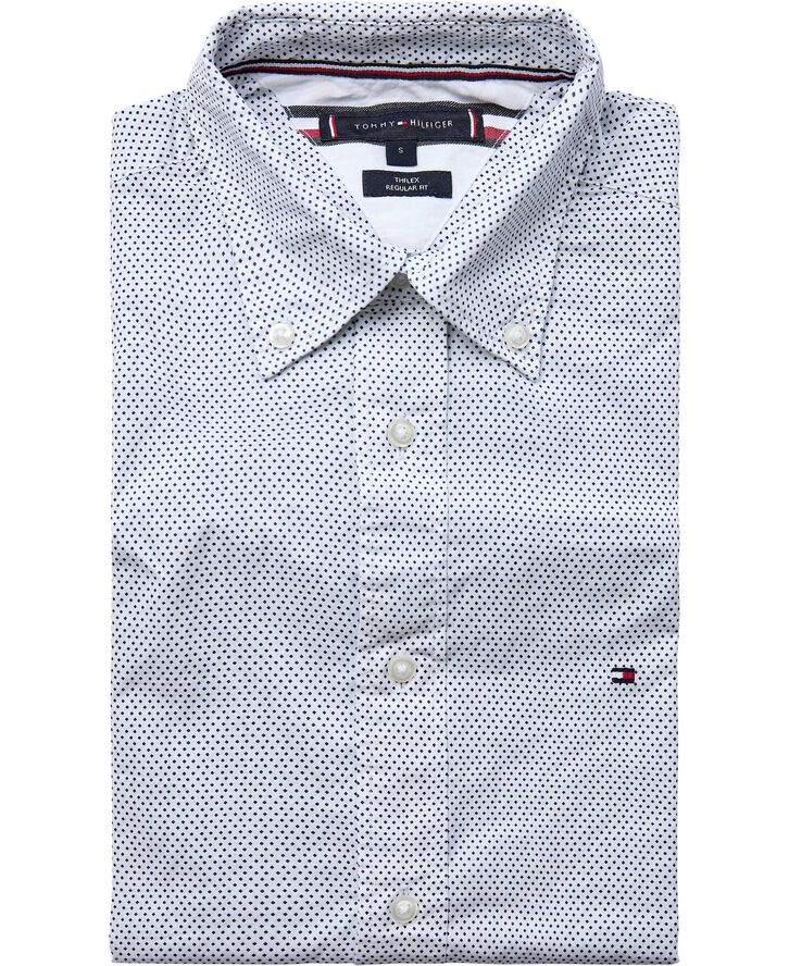 Tommy Hilfiger CORE FLEX MINI GEO PRT RF SHIRT White / carbon navy