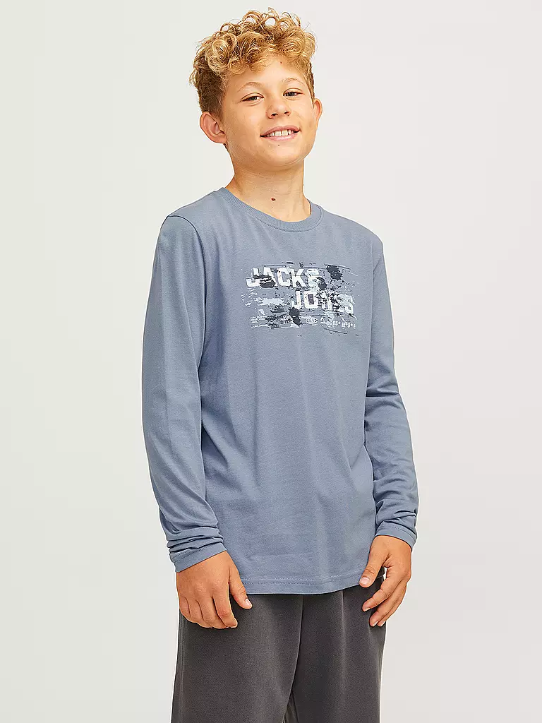 JACK & JONES Jungen Langarmshirt JCOOUTDOOR hellblau