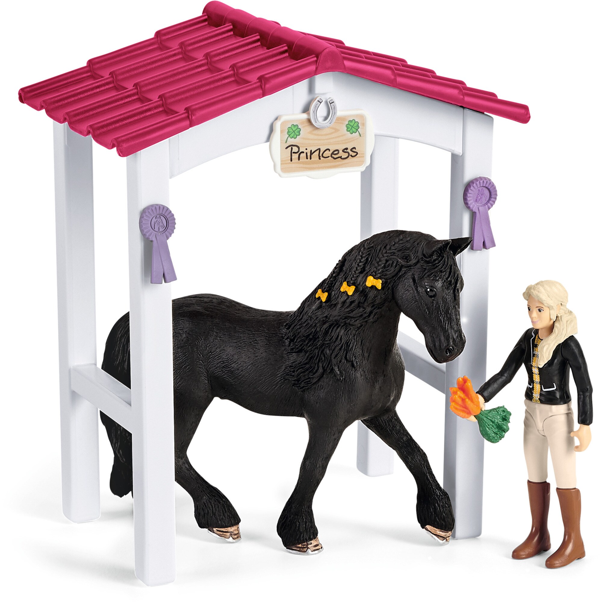 Schleich Spielfigur Horse Club Pferdebox mit Tori & Princess