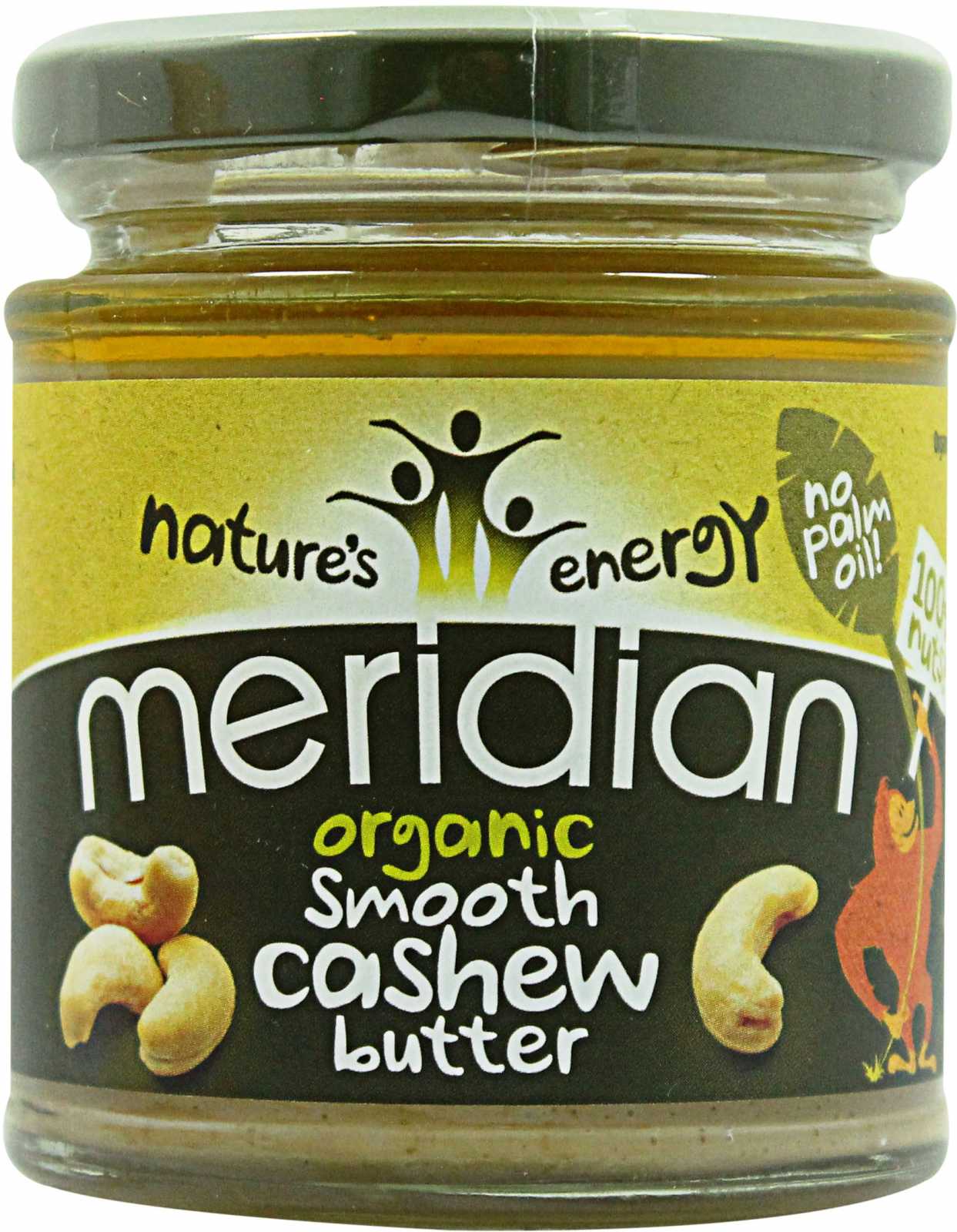 Manteiga de caju orgânica cremosa Meridian Foods 170g