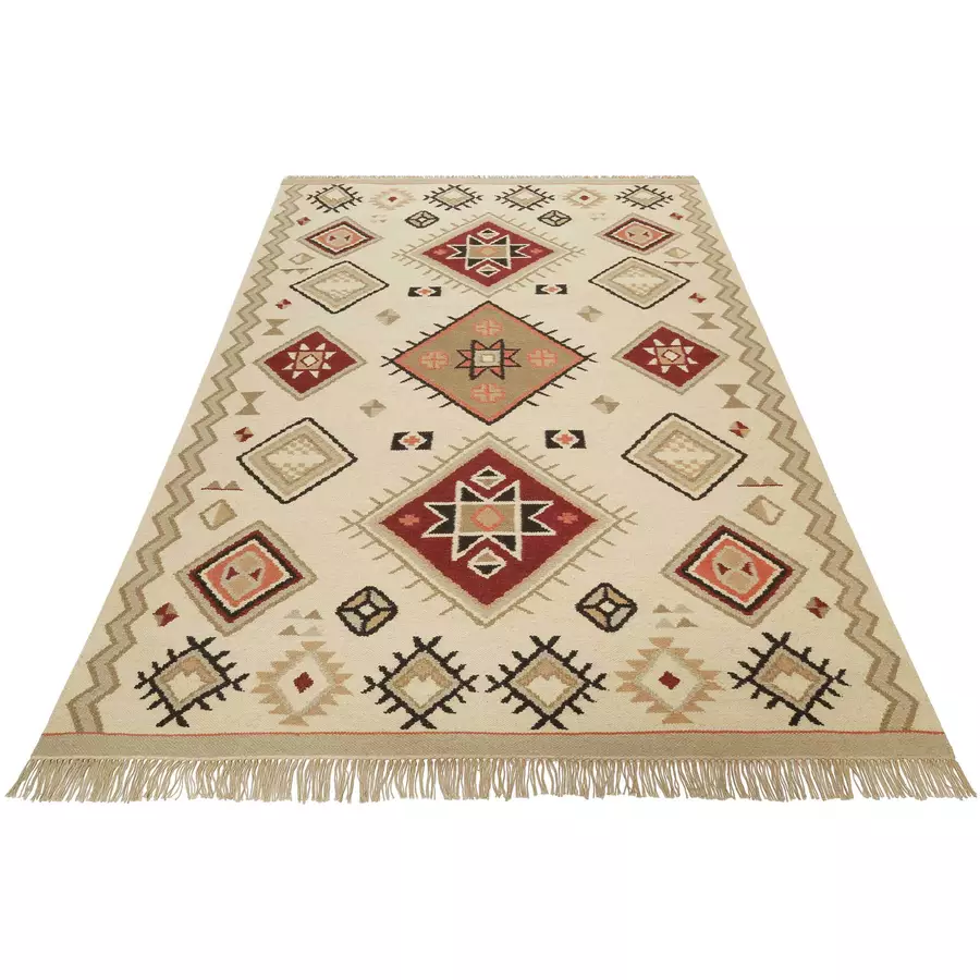 Green Looop Kelim Teppich Brionne beige