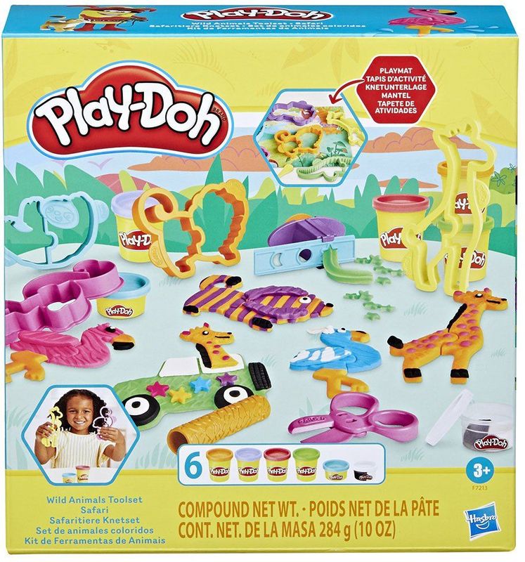 Play-Doh - Colorful Animals Set - Klei - 6 Blikken