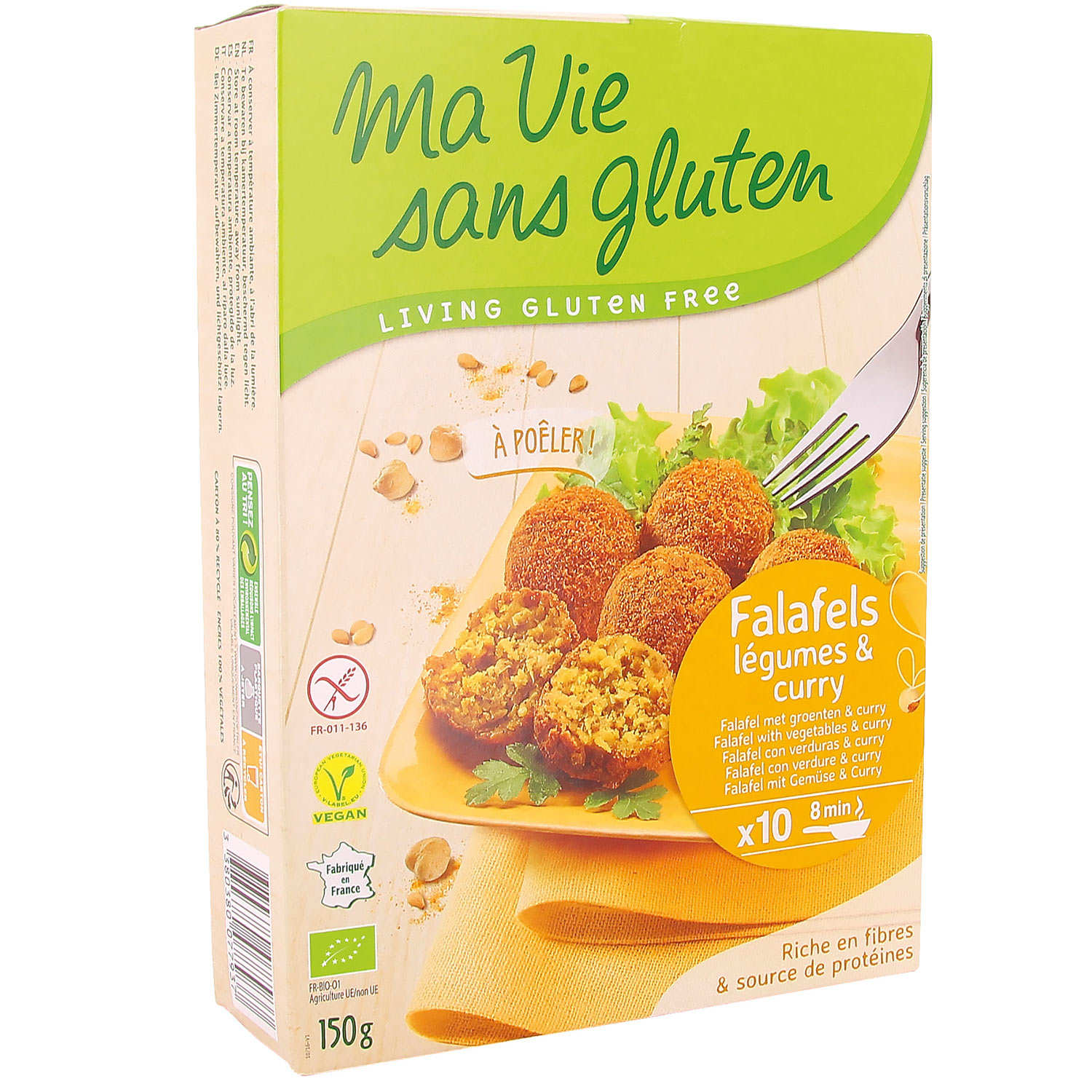 Falafels aux légumes et curry bio sans gluten