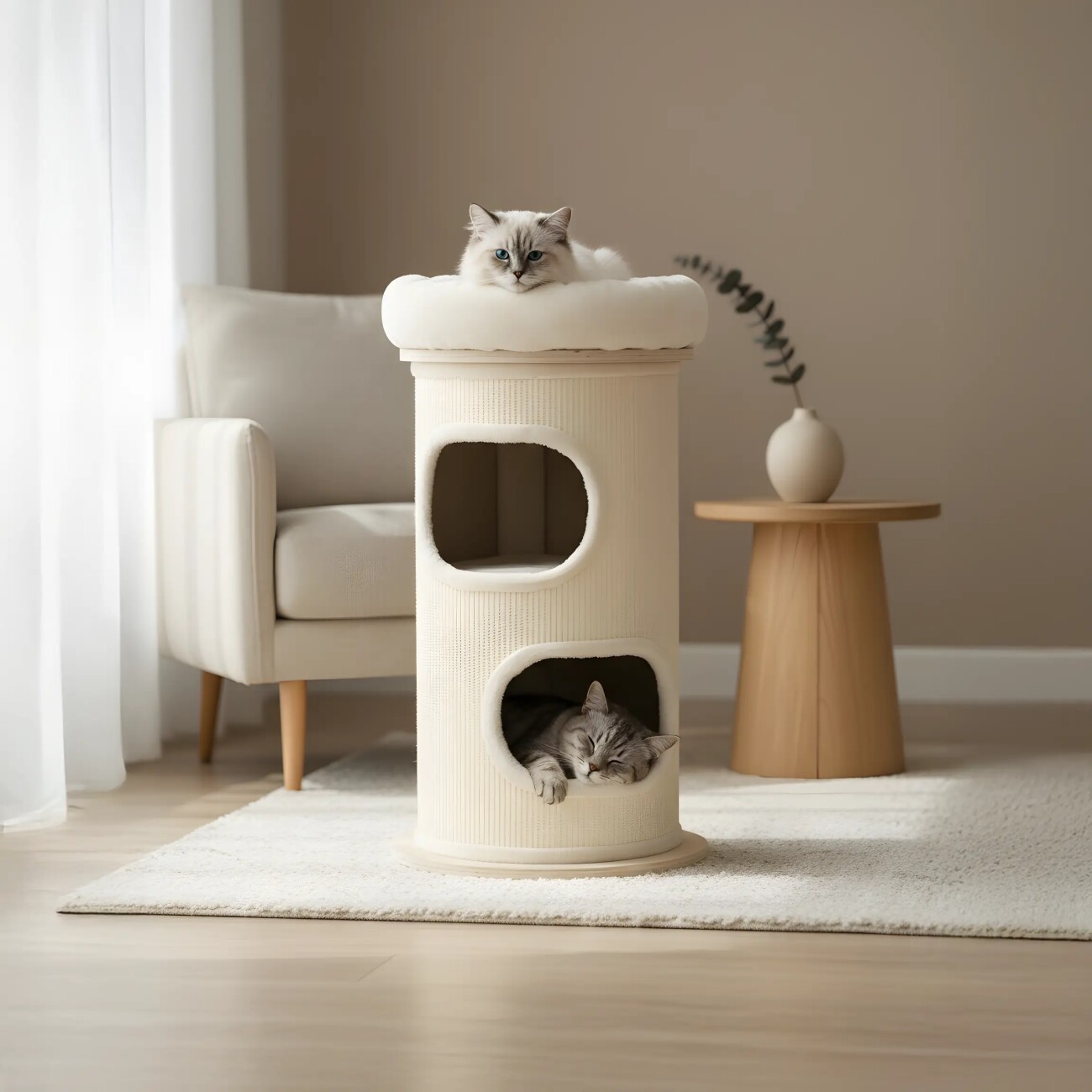 PetRhein Kratztonne Bamboo Tower