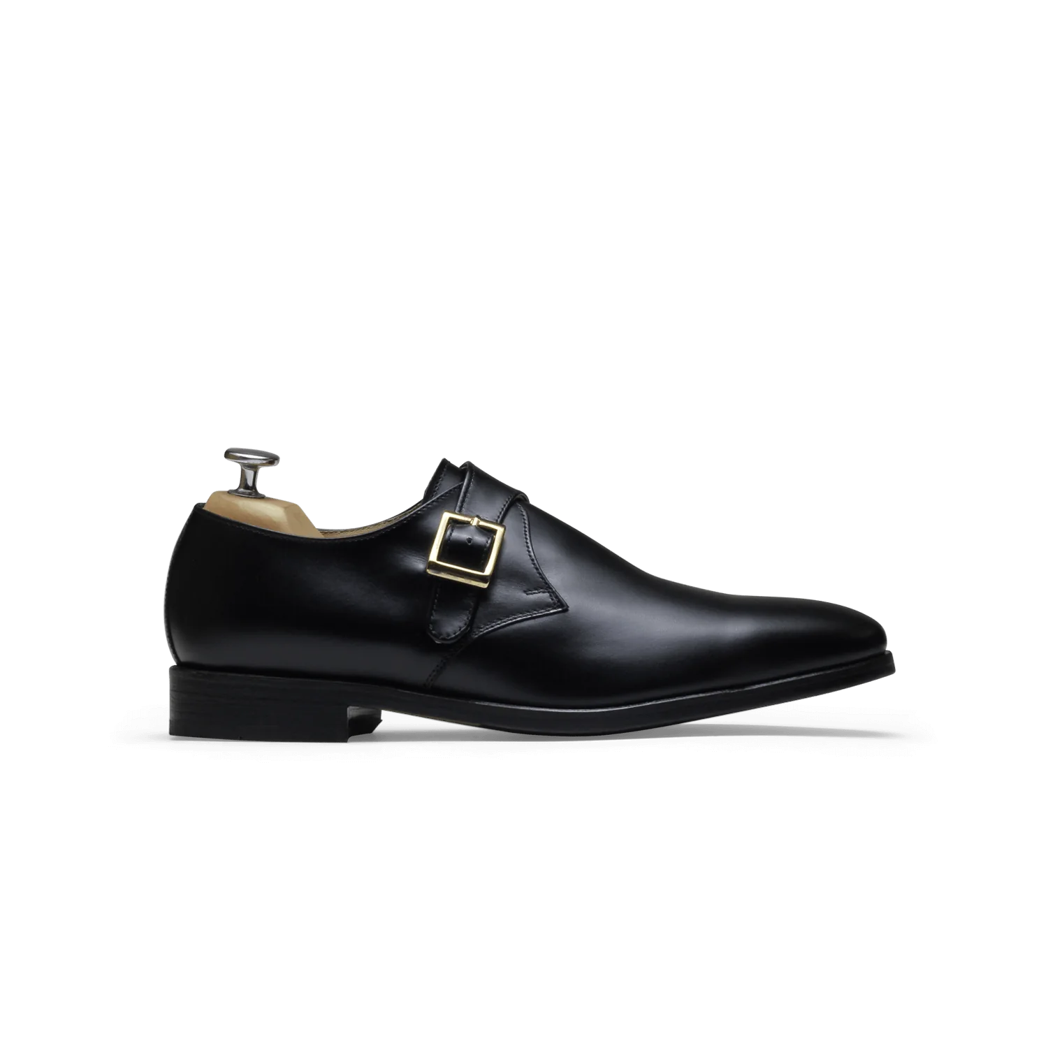Sun-Chaussure à boucle en cuir noir