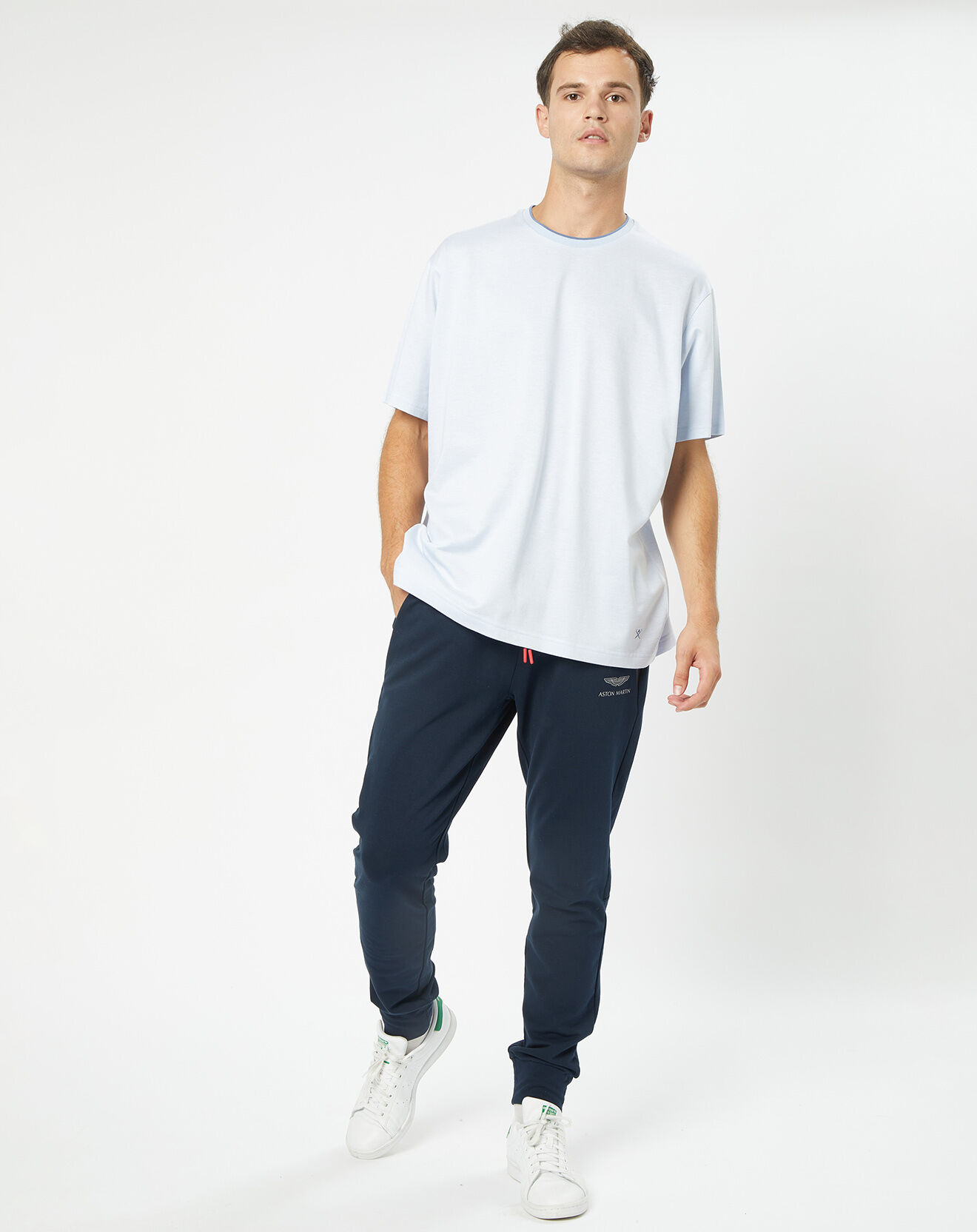 Hackett London T-Shirt en Maille piquée bleu ciel