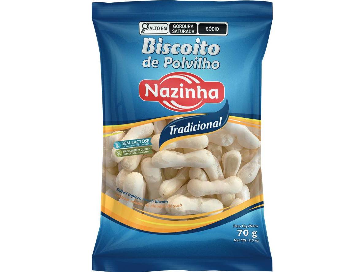 BISCOITO POLVILHO NAZINHA TRADICIONAL 70G