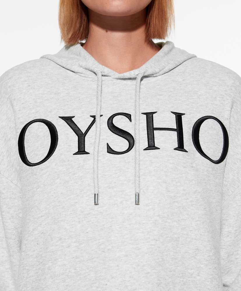 Moletom cropped com logo